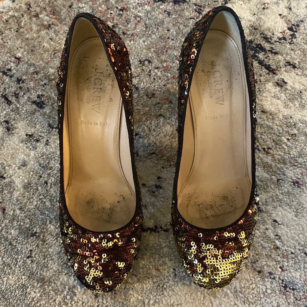 J.Crew Collection Etta Sequin Pumps Sz. 6